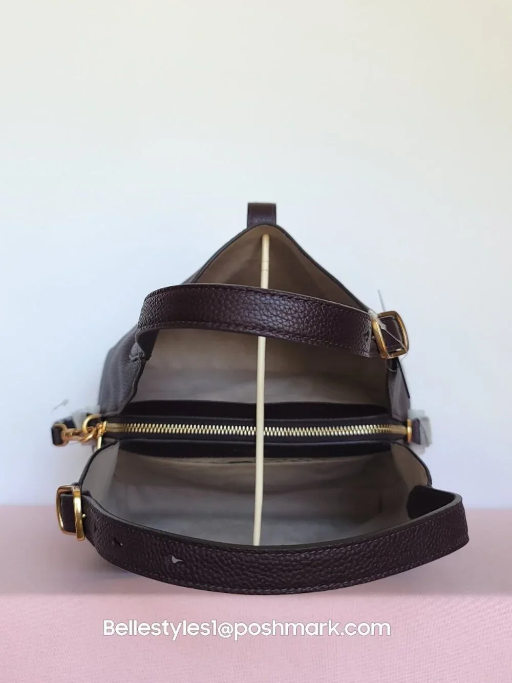 KATE SPADE Deco MEDIUM Pebbled Leather Crossbody Tote Bag- Blackberry color⭐